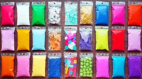 Making Crunchy Slime with Bags and Things Most Satisfying Slime Video-ASMR★ #ASMR #Slime