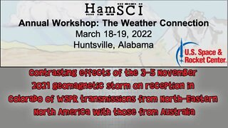 HamSCI 2022: Contrasting effects of the 3-5 November 2021 geomagnetic storm on reception in Colorado