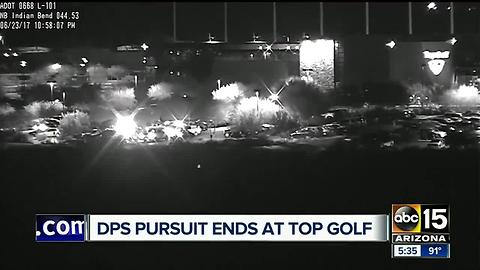 DPS pursuit ends at Top Golf, driver taken into custody