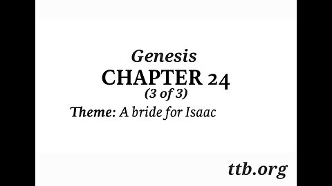 Genesis Chapter 24 (Bible Study) (3 of 3)