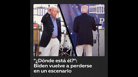 "¿Tienen miedo que yo vaya a cantar?": Biden vuelve a deambular confuso en un escenario