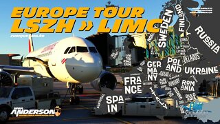 Voando Eurowings: Zurique para Milão no A320NX 1/2 - EuropeTour#01