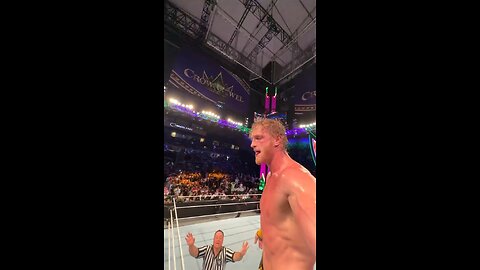 LOGAN PAUL records himself during WWE match OMG