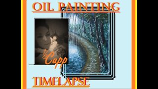 Oil Painting Landscape "Moonlight dreams" Timelapse