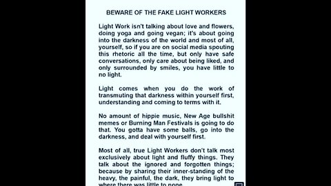 WHY I AM NO LONGER A " LIGHT WORKER " LISTEN TO IT ALL