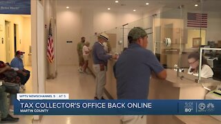 Martin County Tax Collector's Office 100% back online