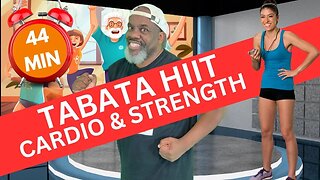 Tabata HIIT Interval Cardio & Dumbbell Strength Workout | 44 Min | All Fitness Levels