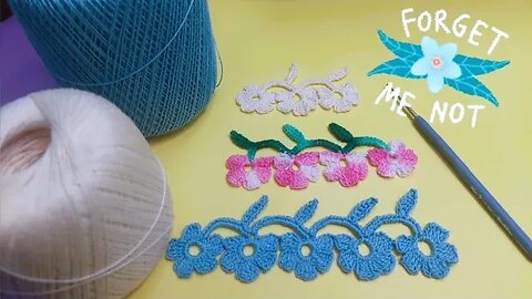 Crochet Forget-Me-Not Flower Trim or Edging (Super Easy! Super Quick!! So Much Meaning!!!)