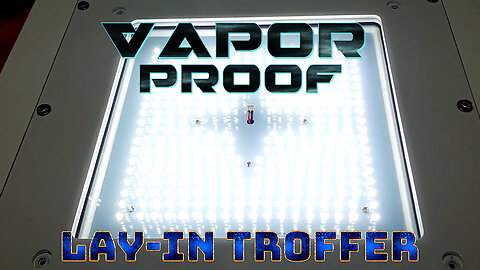 Vapor Proof Lay-in Troffer Mount LED Fixture - 120/277V AC - IP65 Waterproof