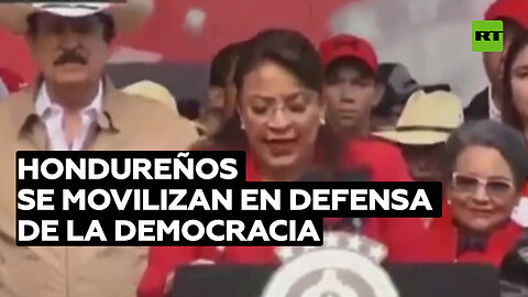 Hondureños se movilizan en defensa de la democracia y el orden constitucional