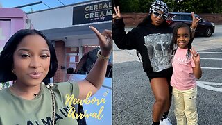 Toya Johnson Takes Daughters Reginae & Reign Out For Pre Mother's Day Ice Cream! 🍦