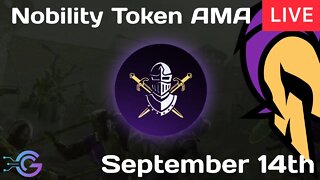 Nobility Token ($NBL) AMA Livestream - September 14th