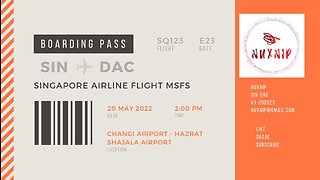 Singapore Airline Singapore to Dhaka MSFS flight