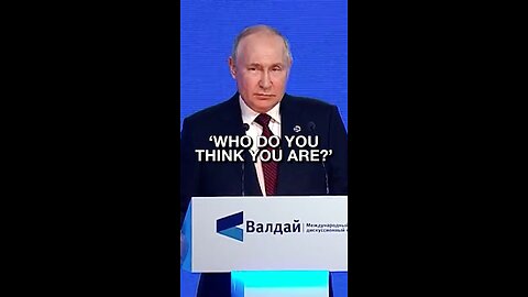 Putin bashes the Western ‘Rules-Based International Order‘