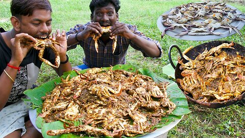 KING of CRAB Gravy Prepared By Grandpa | NANDU KULAMBU | Crab Village food recipe | Village Cooking