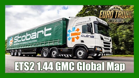 ETS2 1.44 GMC Global Map Stobart Style #2 (Euro Truck Simulator 2)