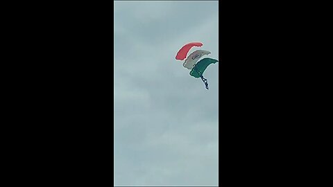 Indian Airforce flaying national flag in prayagraj