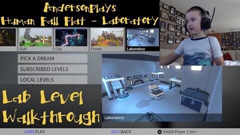 AndersonPlays Human Fall Flat - Laboratory Level Walkthrough