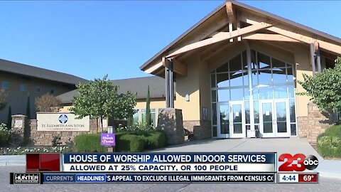 Houses of worship allowed indoor services