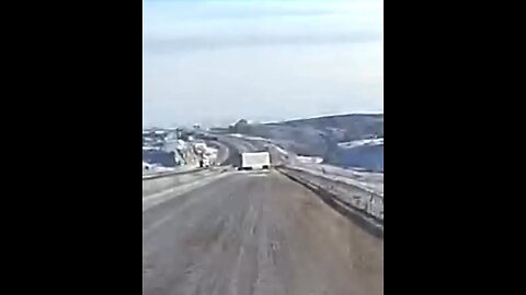 Slippery Highway On I80 Wyoming