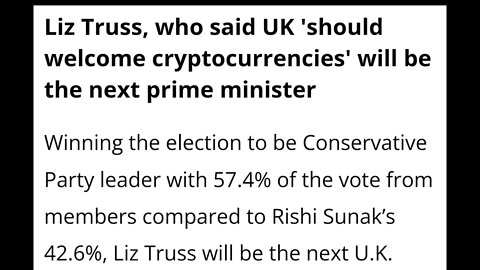 Liz Truss : Who Said UK 'Should Welcome Cryptocurrencies' #cryptoshortsnews #england #crypto #uk