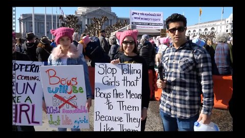 Interviewing People At Women's March 2018 In San Francisco