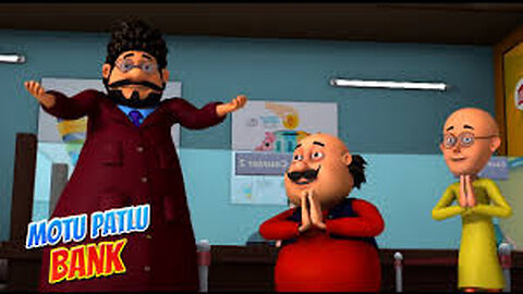 Moto Patlu in Bank | Moto Patlu Cartoon