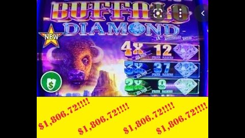 $1,806.72 win on Buffalo Diamond Slot Machine at The Brass Ass casino in Cripple Creek, Colorado