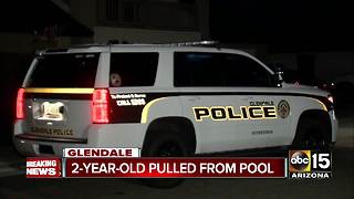 Girl hospitalized after being pulled from a Glendale pool