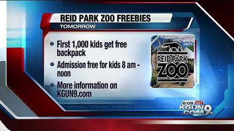 Free backpacks filled with supplies for first 1,000 kids at Reid Park Zoo Saturday