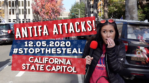 Antifa Attacks California #StopTheSteal Trump Supporters - 12.05.2020