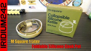M Square 1 Liter Portable Foldable Silicone Cook Pot
