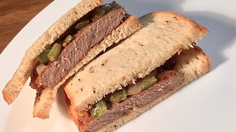 Delicious Ribeye Sandwich On Rye Bread