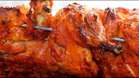 Charcoal Rotisserie Grill Tandoori Chicken - international cuisines