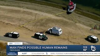 Man finds possible human remains on Fiesta Island