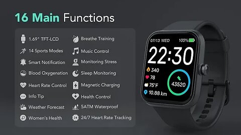 SKG V7 Smart Watch, exercise and health are always under your control