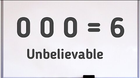 Find 6 from using three zeros | Amazing question with interesting solutions