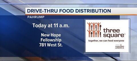 Drive-thru food distribution in Pahrump