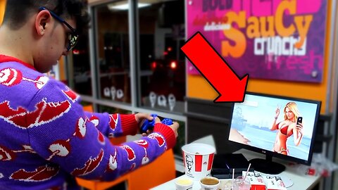 PLAYING GTA 5 IN KFC! (YOU HAVE TO SEE THIS)