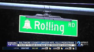 Baltimore County Officer Hits, Kills Pedestrian