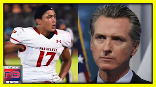 BOOM! Gov. Newsom BLINDSIDED By Football Player After Sports Lockdown