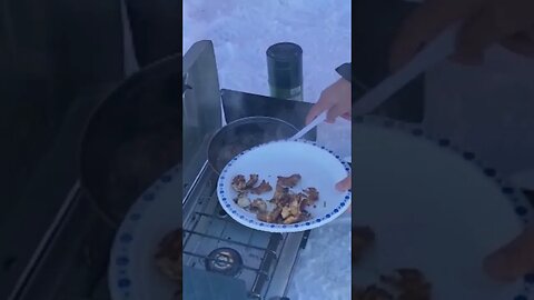 Fish fry on ice