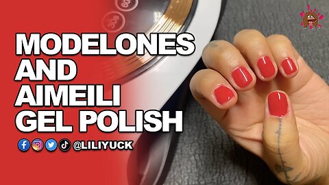 Applying Modelones And @AIMEILI Gel Nail Polish Gel Polish