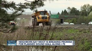 Neighbors say MDOT is breaking promise for sound wall along I-75 during construction