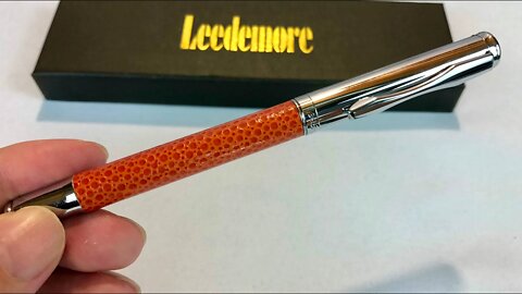 Leedemore Metal Rollerball Pen with leather like wrap review and giveaway