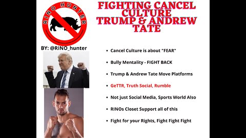 FIGHTING CANCEL CULTURE - Trump & Andrew Tate