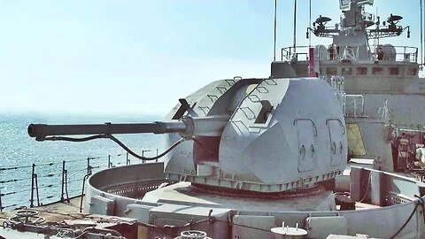 Indian Navy A190E Cannon Firing 80 Rnds Per Min From Project 11356 Talwar Class Frigates