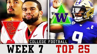 Michael Penix Climbs & Caleb Williams Falls | CFB Top 25