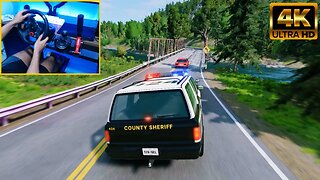 Beamng Drive Police Chase Sheriff Roamer Steering Wheel G29