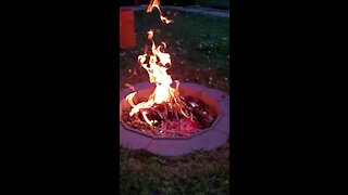 Back yard bon fire